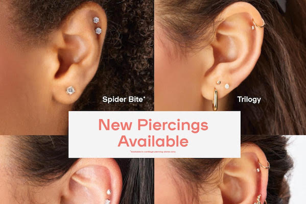 New piercings available at Claire’s